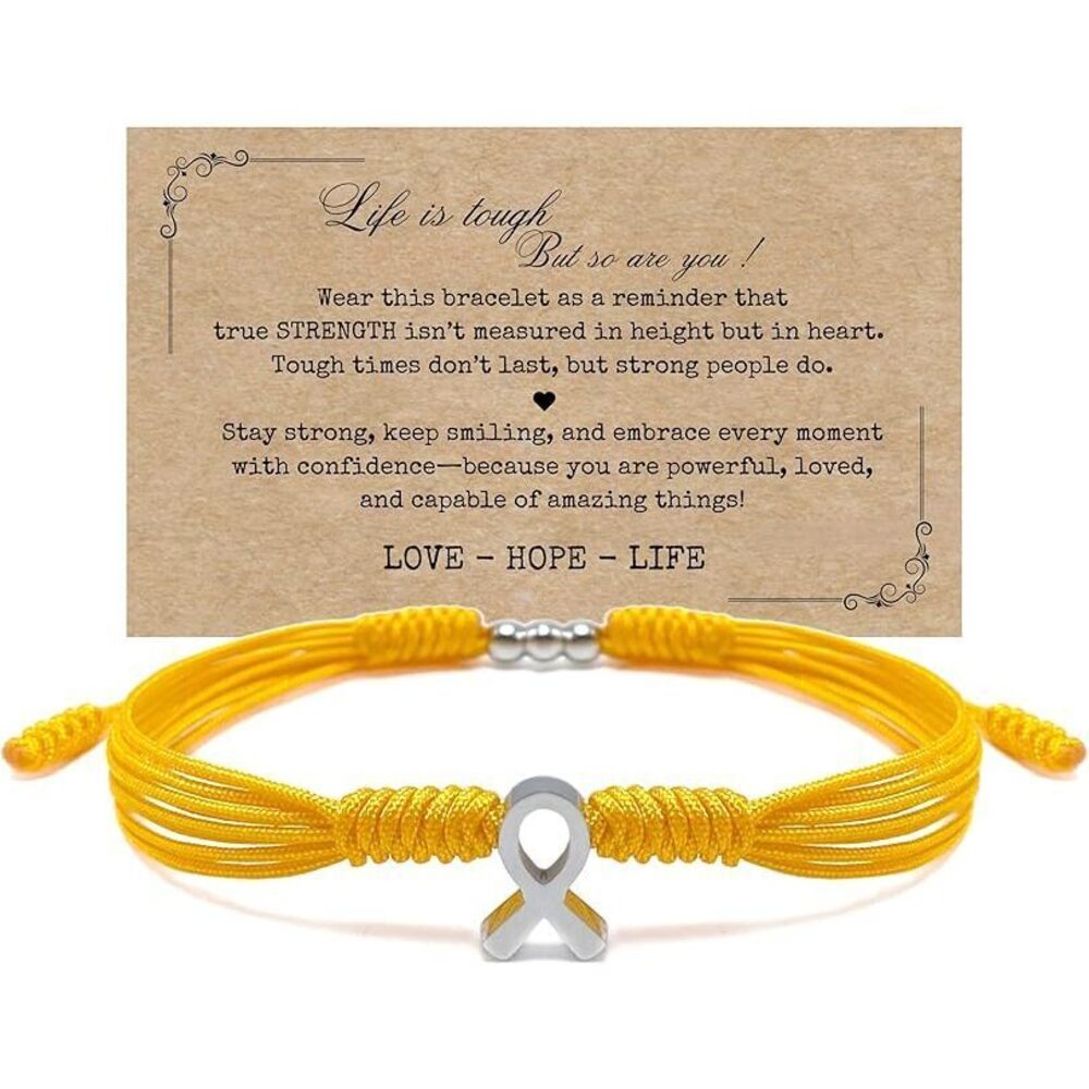 Gold Awareness Bracelet For Childhood Cancer, Neuroblastoma Cancer, And More,